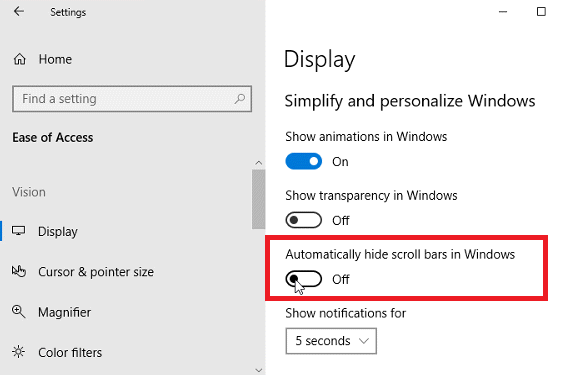 Como sempre mostrar barras de rolagem nos aplicativos da Windows Store