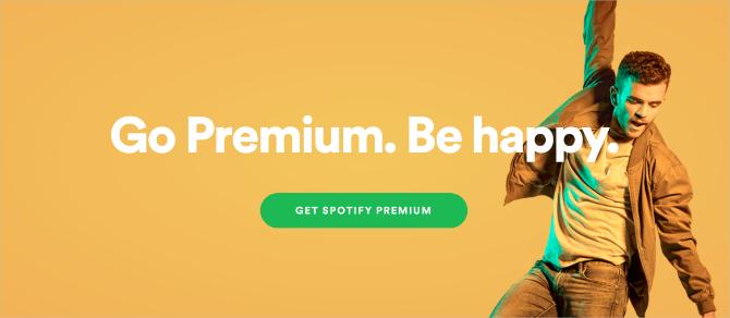 Imagem do cabeçalho do Spotify Premium