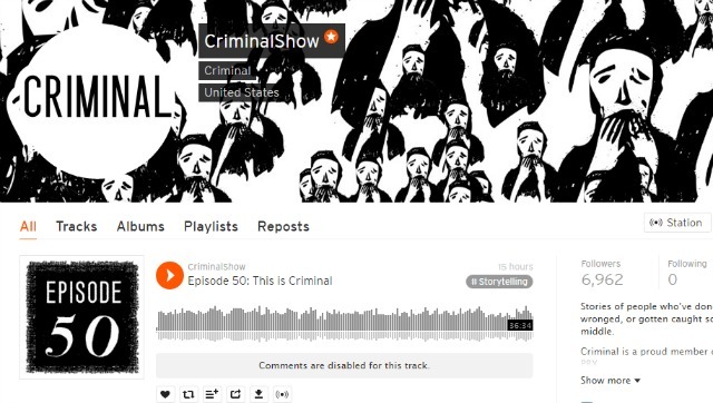 Podcast Criminal na SoundCloud