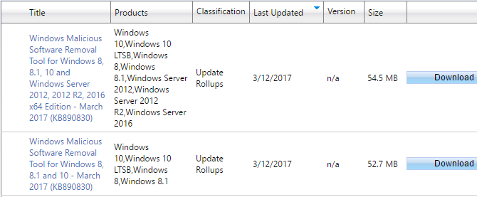 O Windows Update não funciona no Windows 7 e 8.1 em execução no novo hardware Pesquisa no catálogo do Microsoft Update 670x277