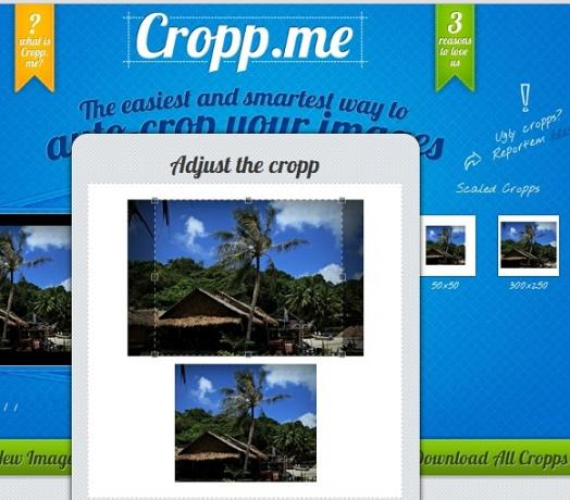 Cropp.me: Cortar automaticamente imagens on-line CroppMe