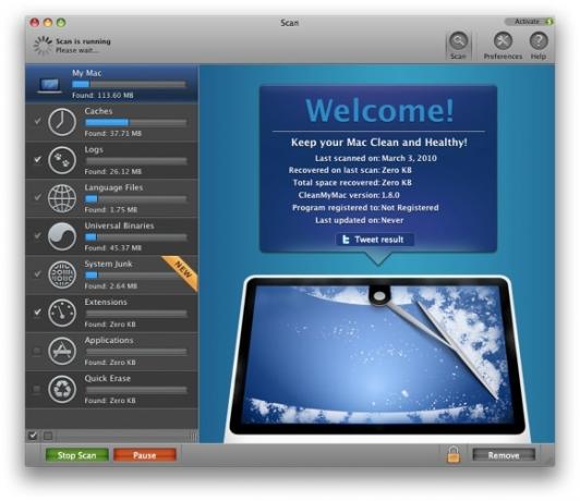 Limpe o seu Mac e dê-lhe uma nova vida com o CleanMyMac [Giveaway] Scan