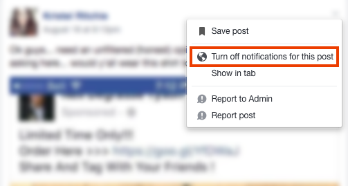 Como desativar a guia Comentários pop-up do Facebook FB Post Notifications