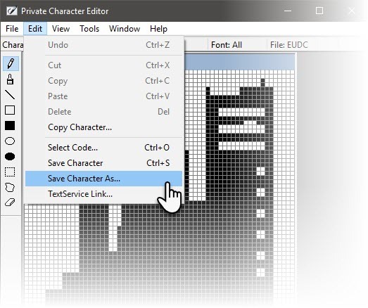 editor-caractere-privado-salvar-o-caractere