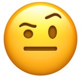 emoticon emoji cético