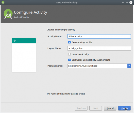 android criar aplicação androidstudio newactivity