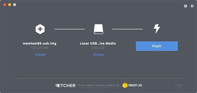 Criar USB inicializável com o Etcher