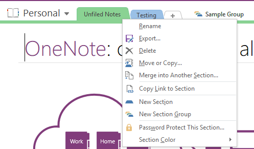 O melhor recurso de organização do OneNote está oculto à vista simples Grupos de seções do OneNote