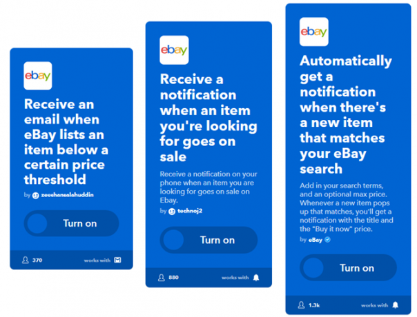 ifttt truques promoções online ebay