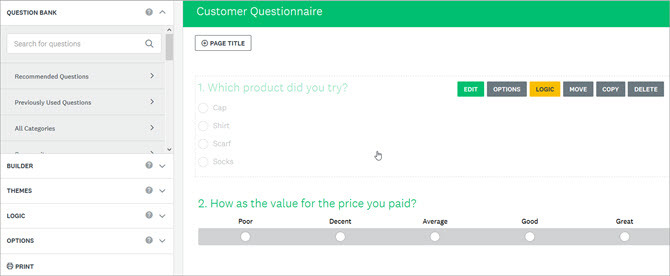 Criar pesquisa no SurveyMonkey