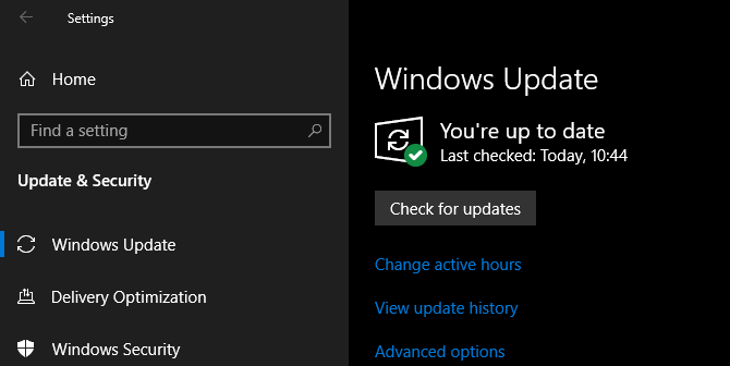 Atualização do Windows atualizada