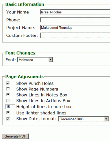 bloco de notas em pdf