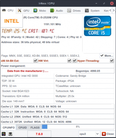 Desempenho da CPU