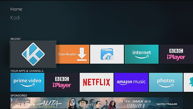 Kodi instalado no Amazon Fire Stick