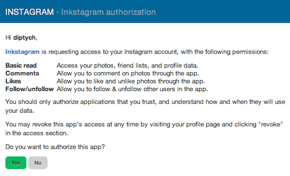 interface da web do instagram