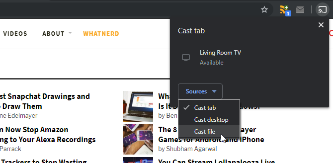 Transmitindo um arquivo no Chromecast
