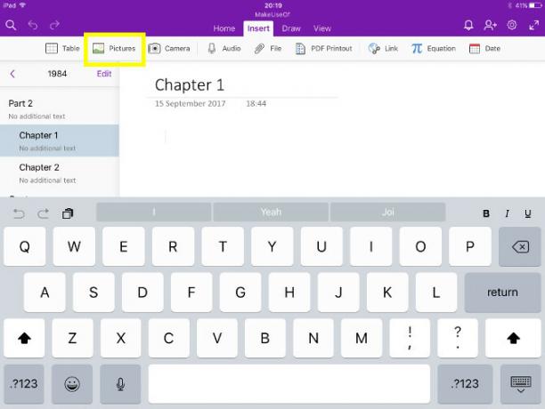 caderno onenote