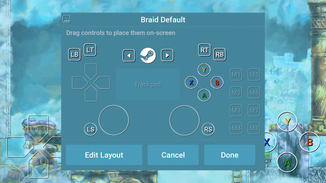 Layout de Controle de Link do Steam