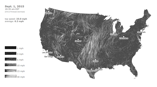 mapa do vento