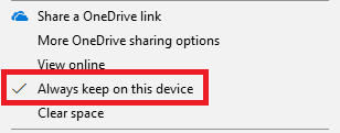 Como remover cópias locais de arquivos do OneDrive sem excluí-los onedrive keep on device