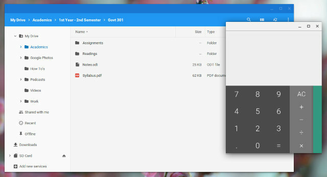 Design de Material Android para Chromebook