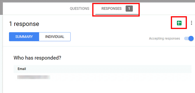 Planilhas Google, formulário de contato