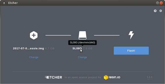 linux raspberry pi configuração etcher config