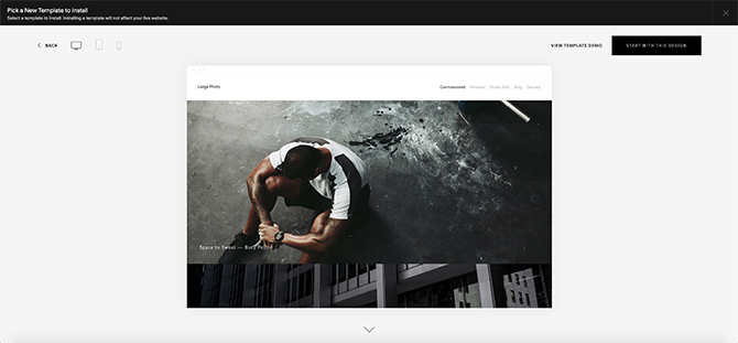 Os melhores modelos Squarespace Lange