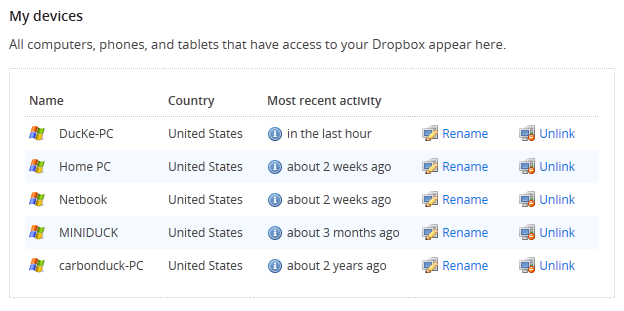 dropbox-unlink-devices