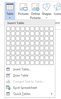 Como adicionar linhas rapidamente em uma tabela na tabela de inserção de palavras do Microsoft Word