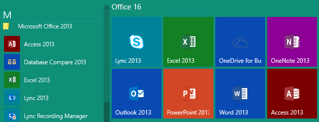 Office 16 com sufixo 2013