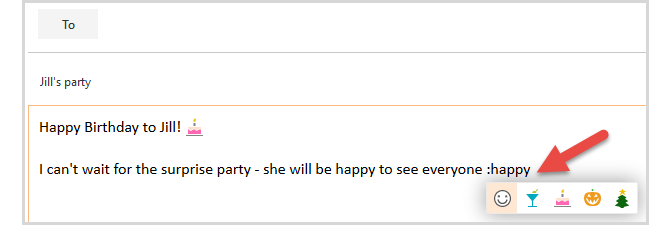 Novo Outlook.com - Emojis