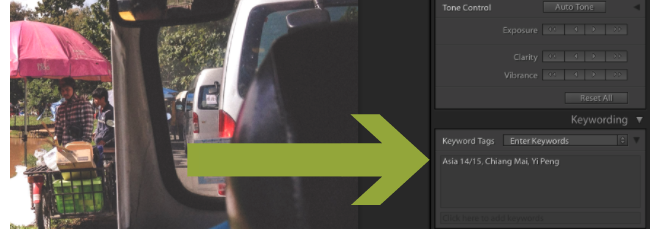 Palavras-chave no Lightroom