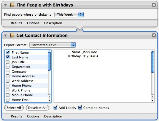 Alarmes de aniversário, notificações automáticas por email e iCal [Mac Only] obtêm informações de contato