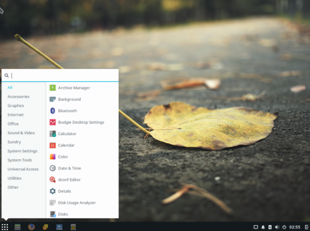 Ambiente de desktop Budgie Linux