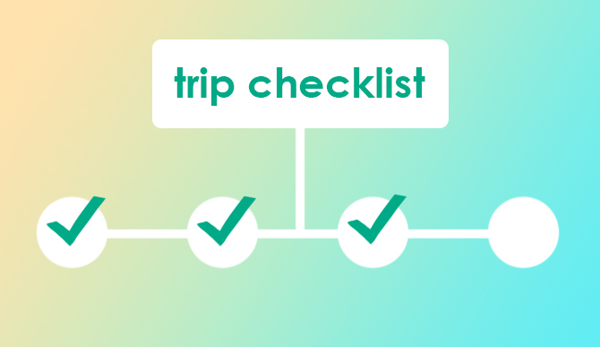 Faça uma lista de verificação para sua viagem em grupo