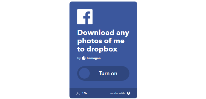 O melhor guia IFTTT: use a ferramenta mais poderosa da Web como um profissional 31IFTTT FBTaggedPhotosToDropbox