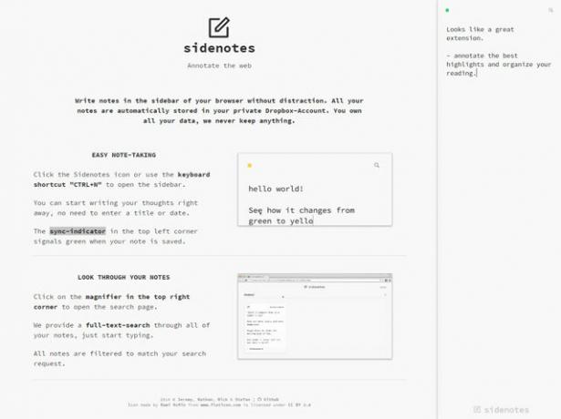 Notetaking Extension Chrome - Notas de rodapé