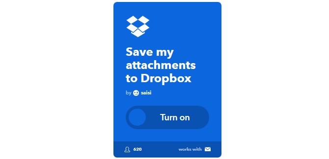 O melhor guia IFTTT: use a ferramenta mais poderosa da Web como um profissional 46IFTTT AttachmentsToDropbox