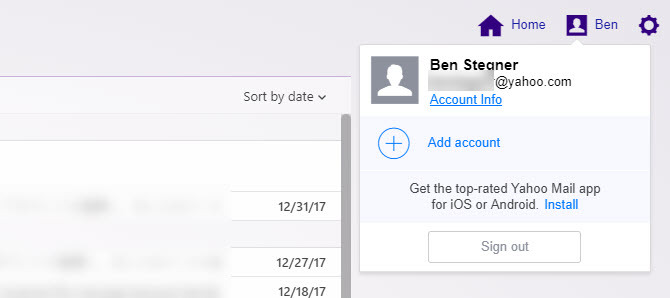 dicas de segurança da conta de e-mail do Yahoo