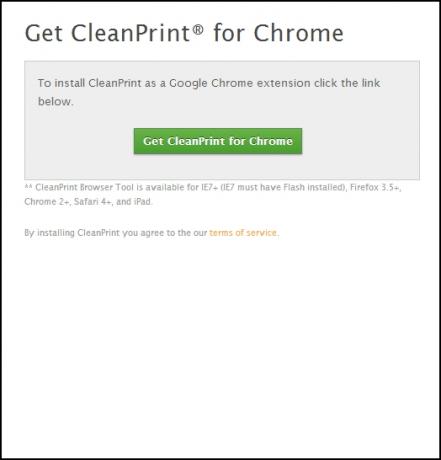 Principais dicas e ferramentas para ajudar na impressão de páginas da Web CleanPrint no bookmarklet