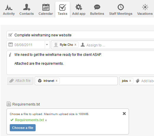 painel de gerenciamento de tarefas