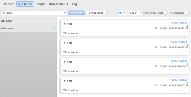 teste inTopic MQTT