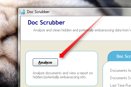 Como limpar metadados de documentos do Word [Windows] docscrubber analyse