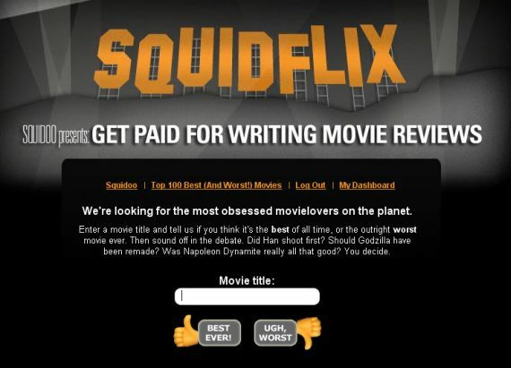 Como escrever uma resenha de filme on-line e ganhar dinheiro com isso squidflix