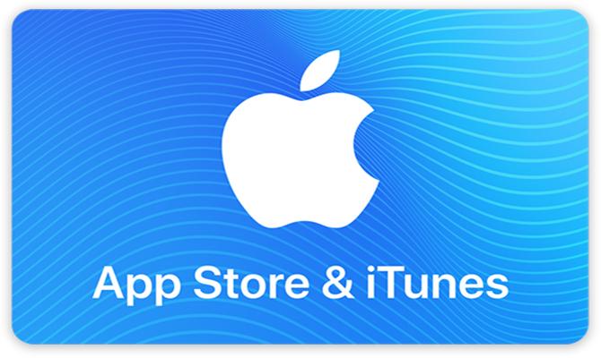 Uma imagem do vale-presente da App Store e do iTunes