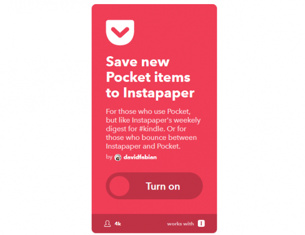O melhor guia IFTTT: use a ferramenta mais poderosa da Web como um profissional 62IFTTT PocketToInstapaper