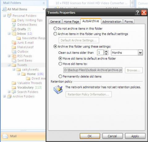 conector social do Outlook Outlook