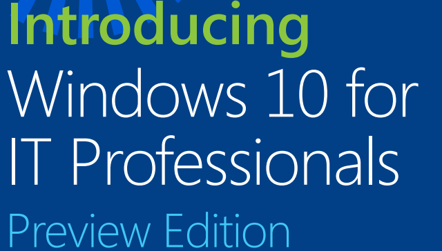 Pré-visualização do Windows 10 IT Professional