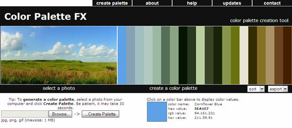 paleta de cores html